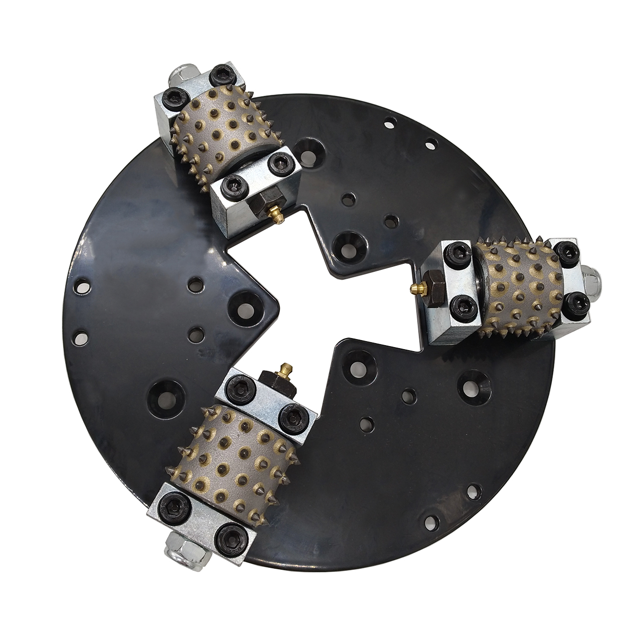 270mm HTC Bush Hammer Plate with 3 Rollers for Concrete Floor Preparation (HTC-BH-270A)