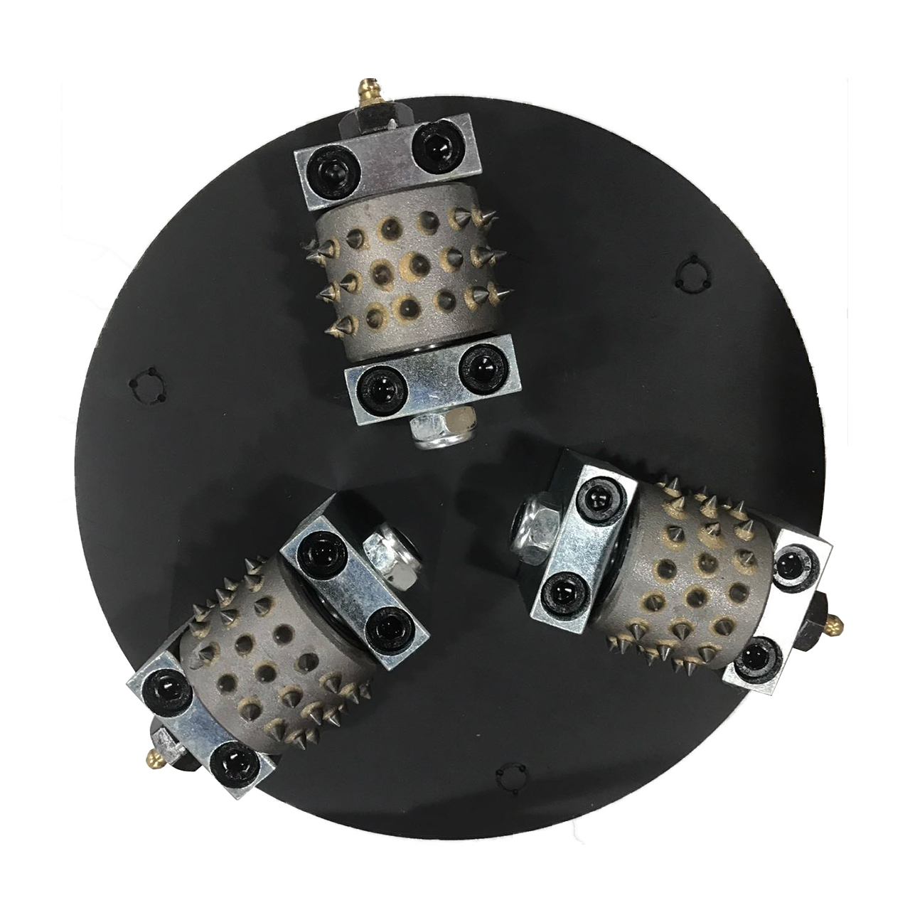 8''/200mm Klindex Bush Hammer Plate with 3 Rollers (KLD-BH-3)