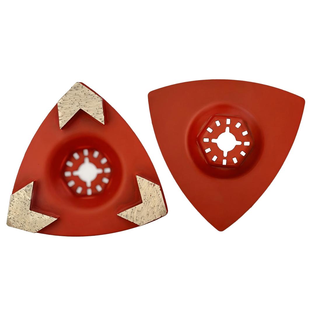 Multi Tool Triangle Edge Corder Diamond Grinding Pads with Triple Arrow Segments (TP-G3)