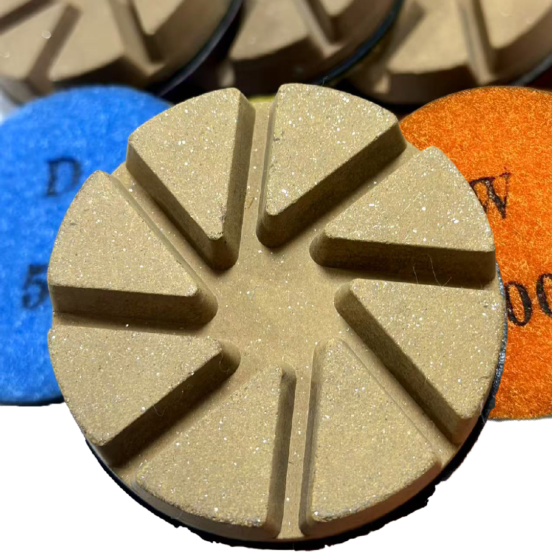 Dry Use 8 Triangles Diamond Resin Floor Polishing Pads (RFP-03A)