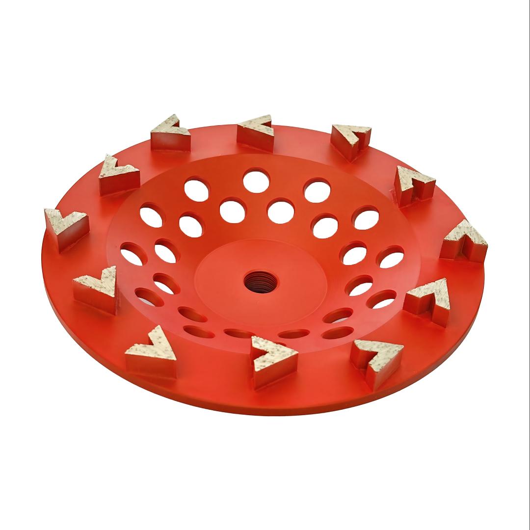 7''/180mm Diamond Grinding Cup Wheels with 12 Slim Arrow Segments (CW-SA12)