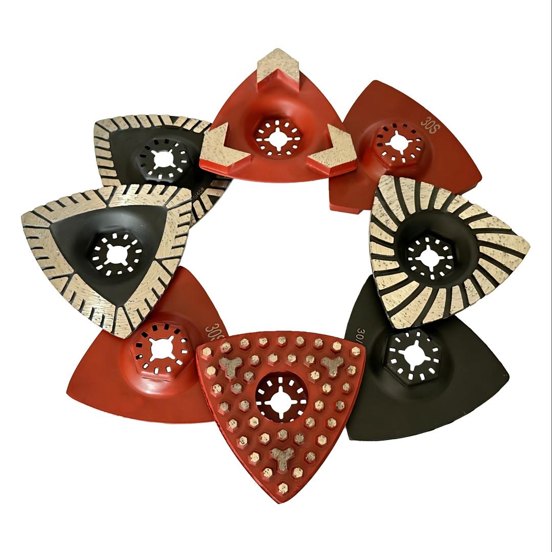 Multi Tool Triangle Edge Corder Diamond Grinding Pads